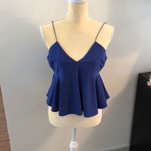 beautiful blue stretchy blouse